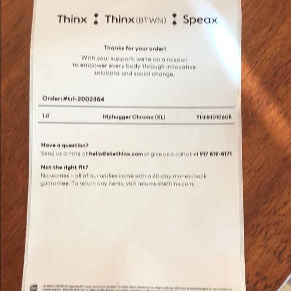 Thinx xl hip hugger - Picture 4 of 4